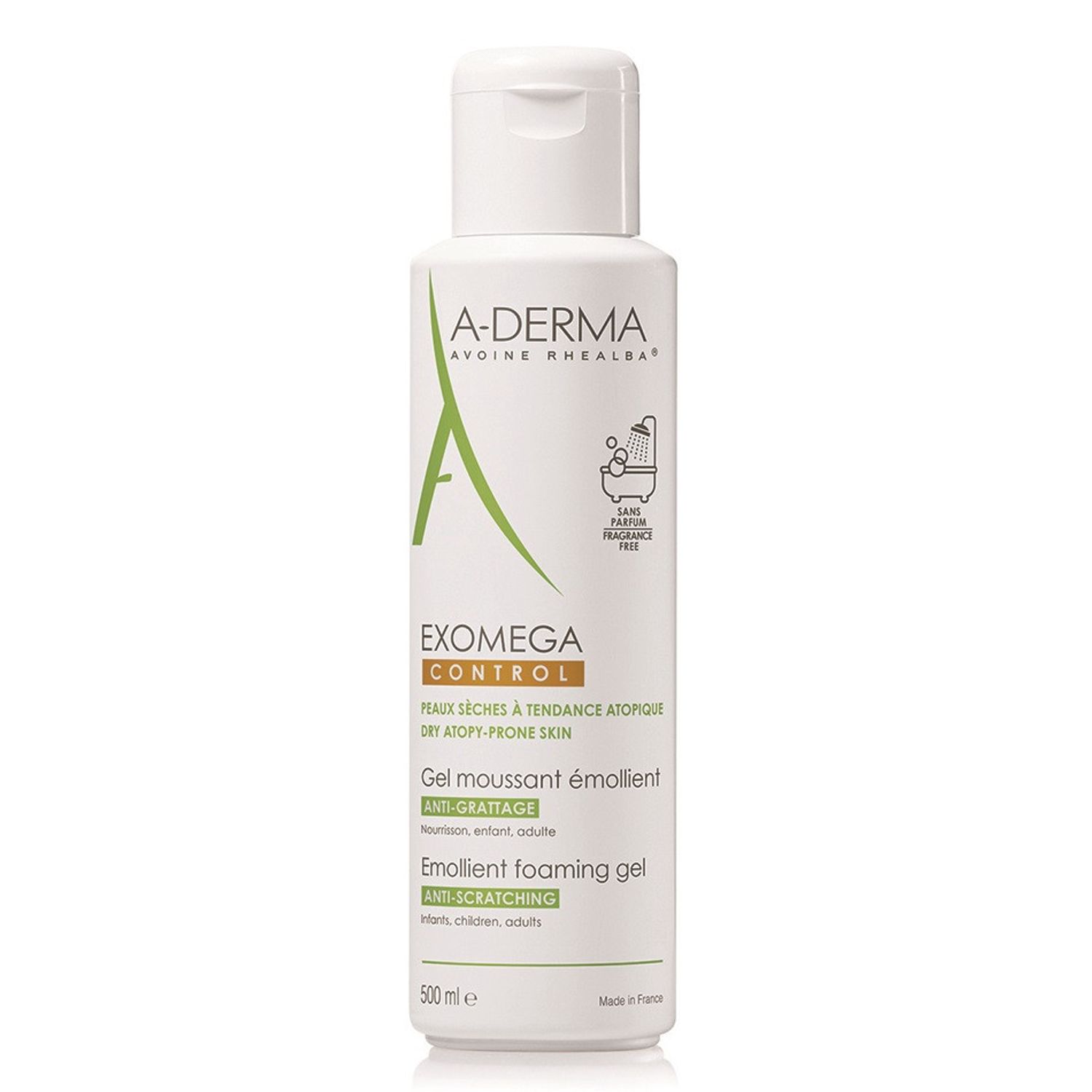 Gel spumant Exomega Control, A-Derma, 500 ml fotografia produsului