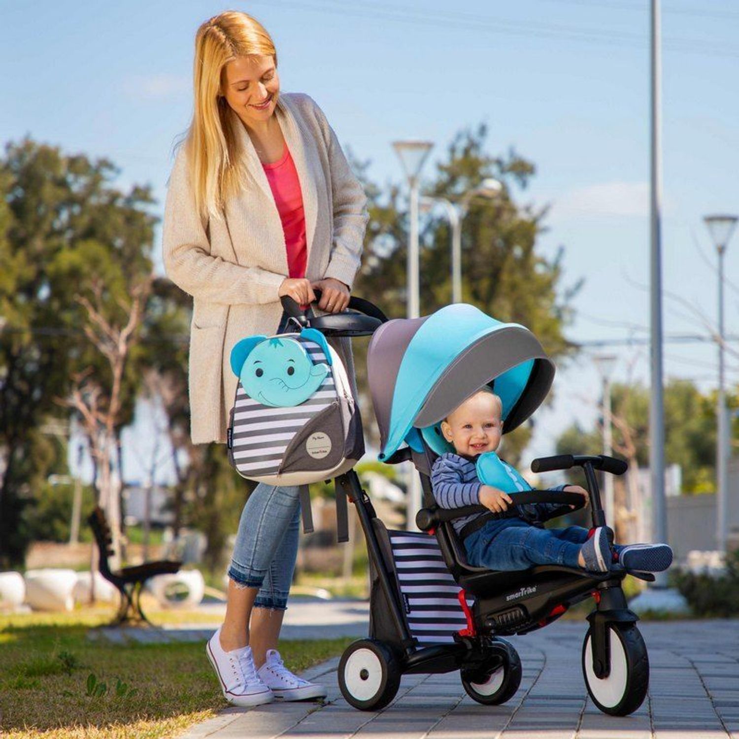 Tricicleta pliabila Smart Trike STR5053100 N19, 7in1 bike - Elephant fotografia produsului View 3 L