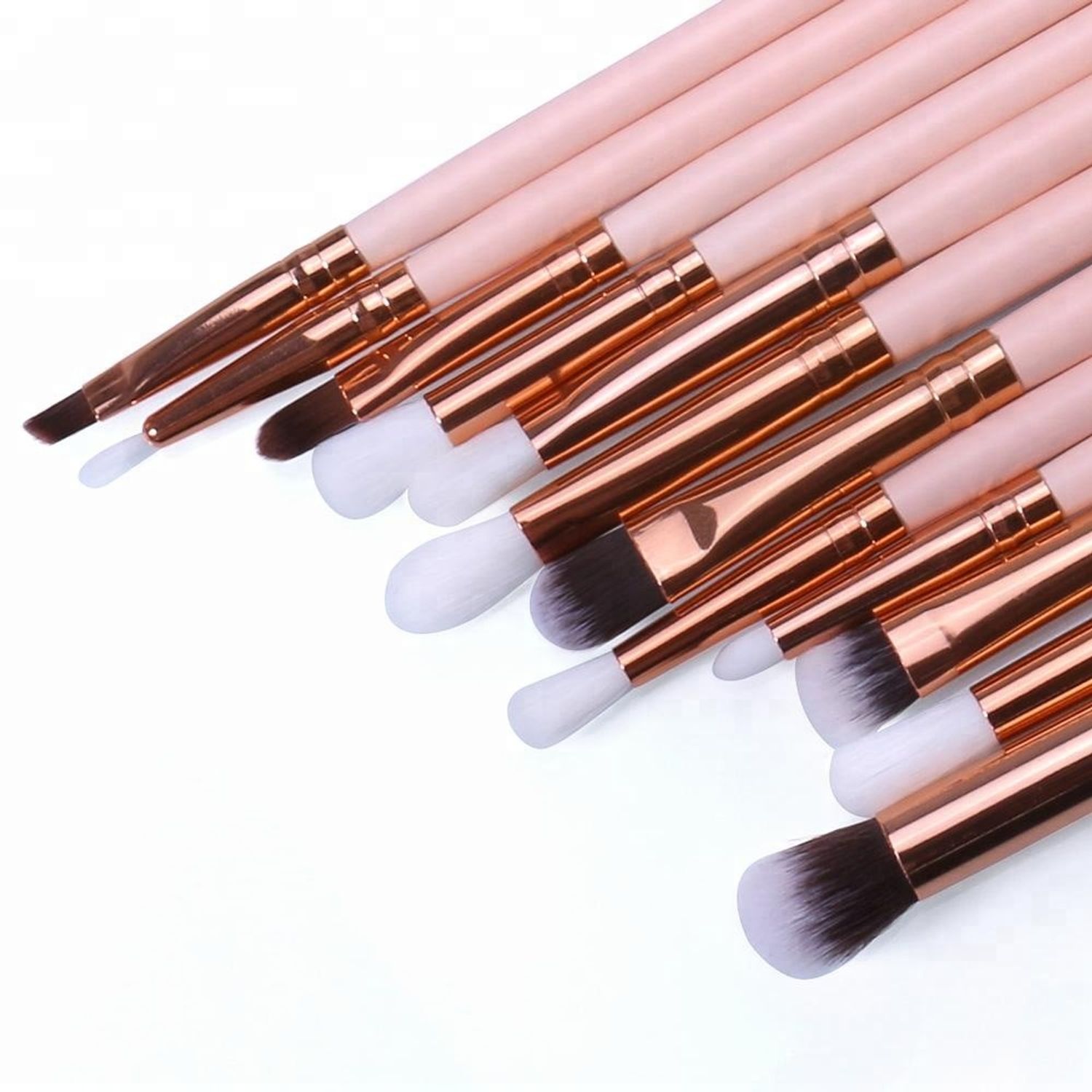 Set 12 pensule machiaj cosmetic profesional fotografia produsului View 2 L
