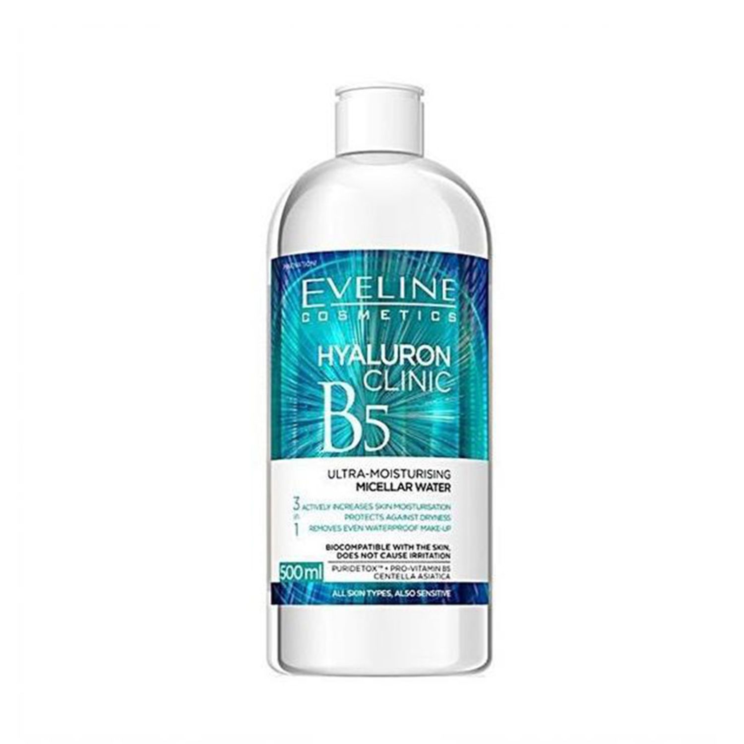 Apa micelara Eveline Cosmetics, Hyaluron Clinic B5, 500 ml fotografia produsului