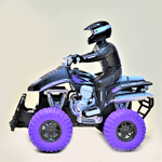 Atv cu telecomanda si motociclist pentru copii Crawl, negru fotografia produsului