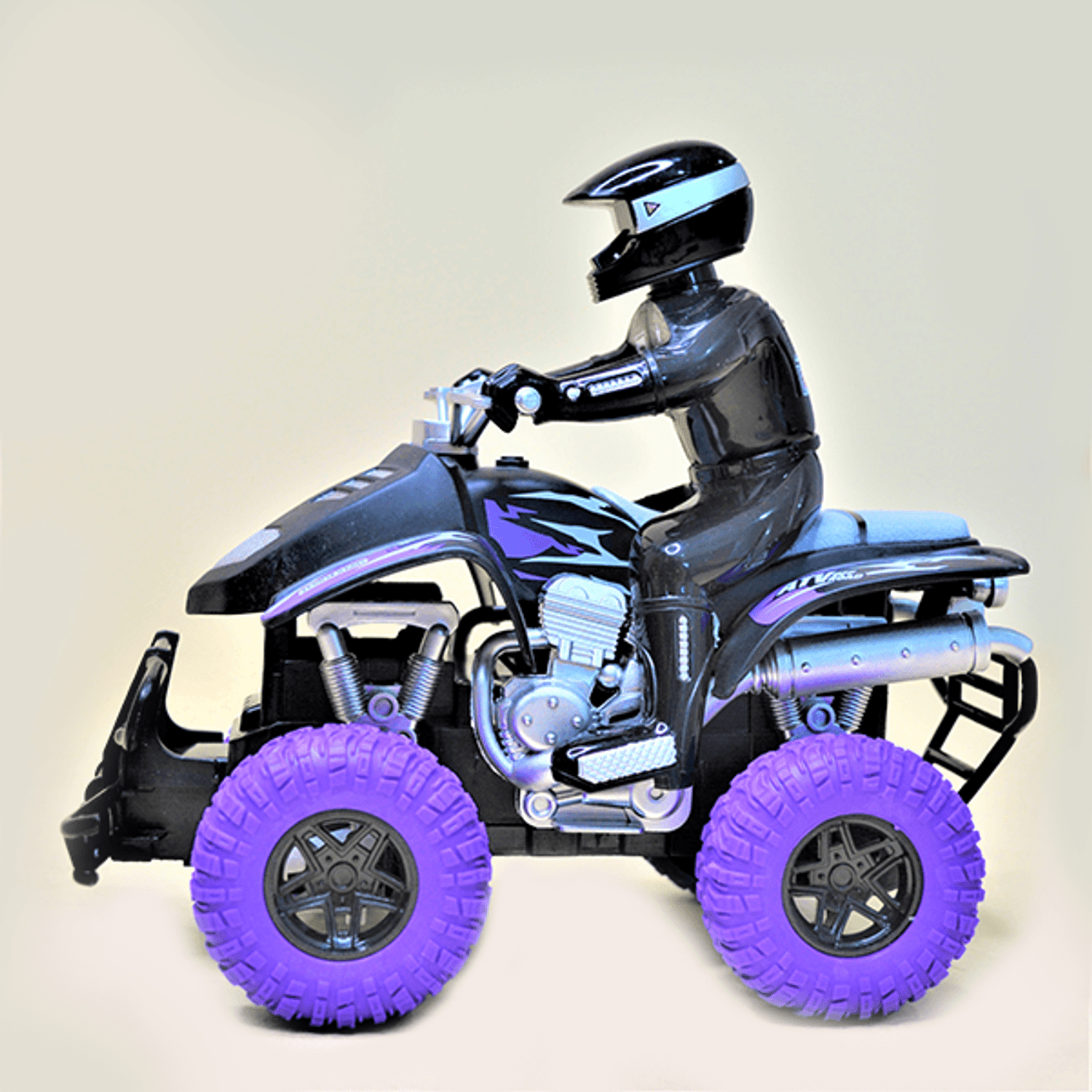Atv cu telecomanda si motociclist pentru copii Crawl, negru fotografia produsului