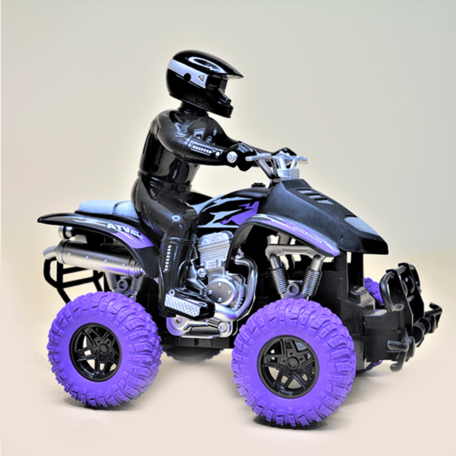 Atv cu telecomanda si motociclist pentru copii Crawl, negru fotografia produsului View 2 L