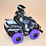 Atv cu telecomanda si motociclist pentru copii Crawl, negru fotografia produsului View 4 S