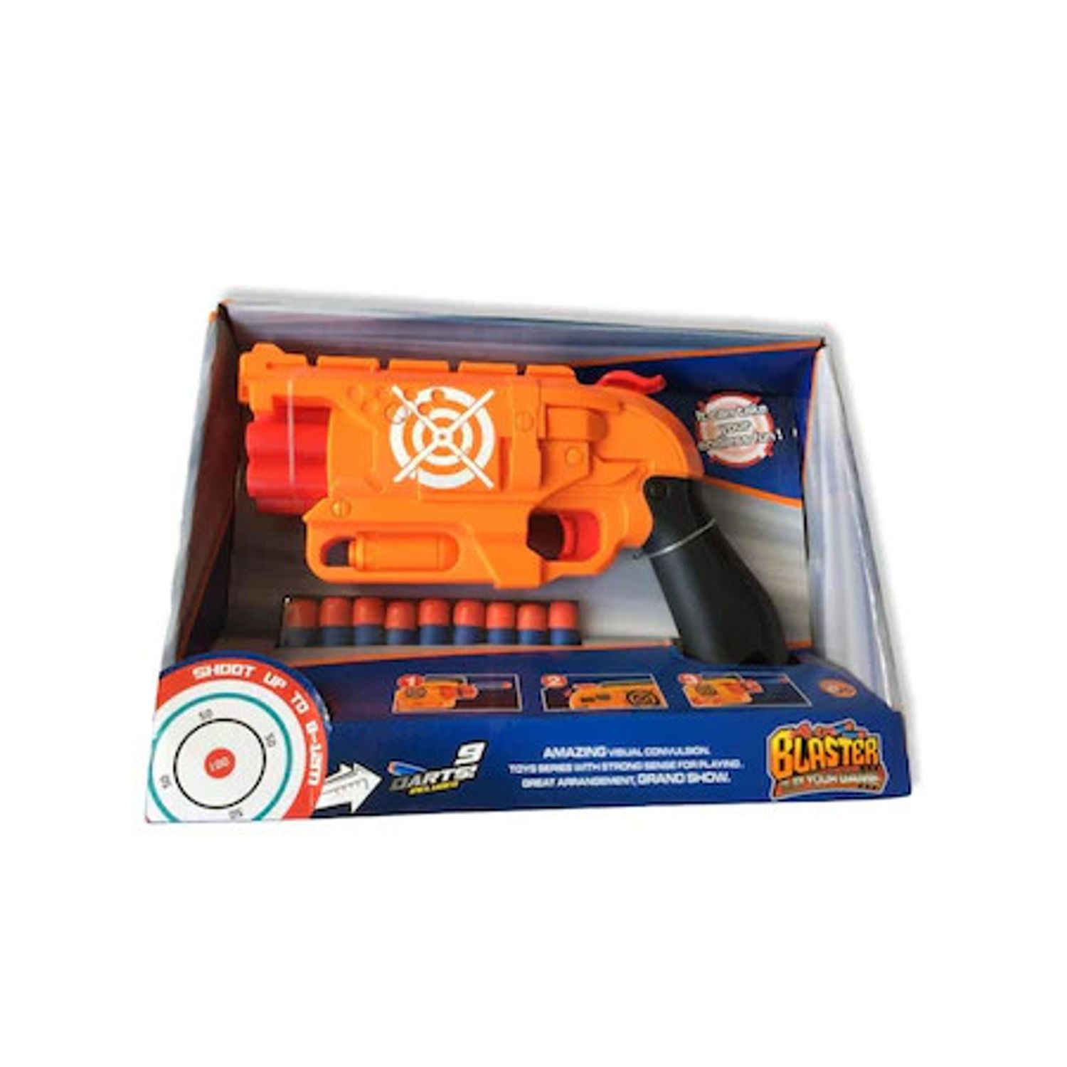 Pistol jucarie Air Blaster cu 9 gloante de spuma fotografia produsului View 3 L