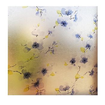 Folie pentru geam decorativa floare albastra, 4 m x 1 m elefant.ro imagine 2022 caserolepolistiren.ro