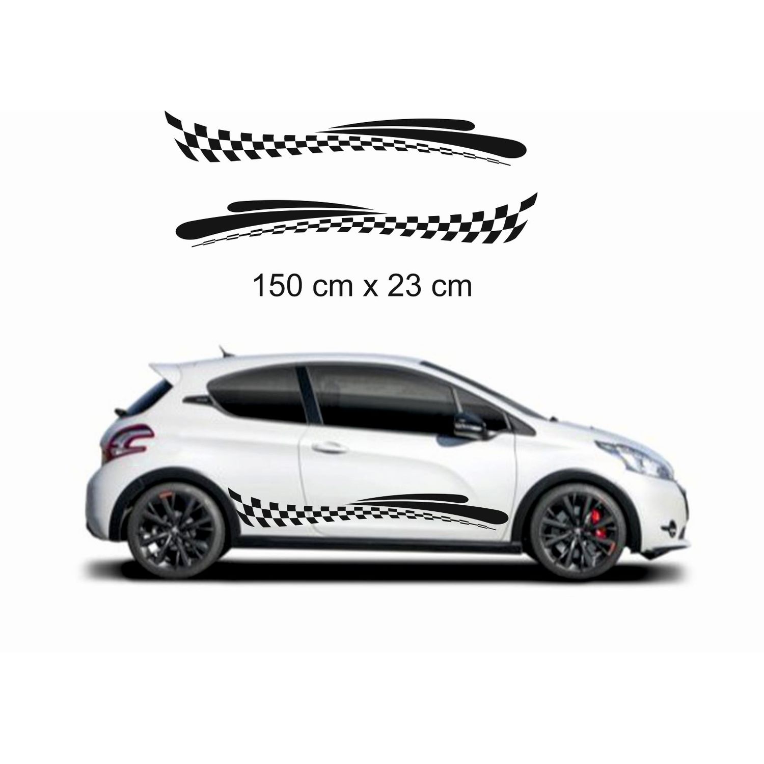 Sticker auto model 3 fotografia produsului View 2 L