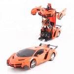 Masina TRANSFORMER AUTObot interactiv cu Telecomanda, Sunete + Lumini specifice, Portocalie fotografia produsului