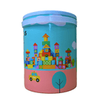 Set 102 cuburi de construit din lemn pentru copii, multicolore fotografia produsului