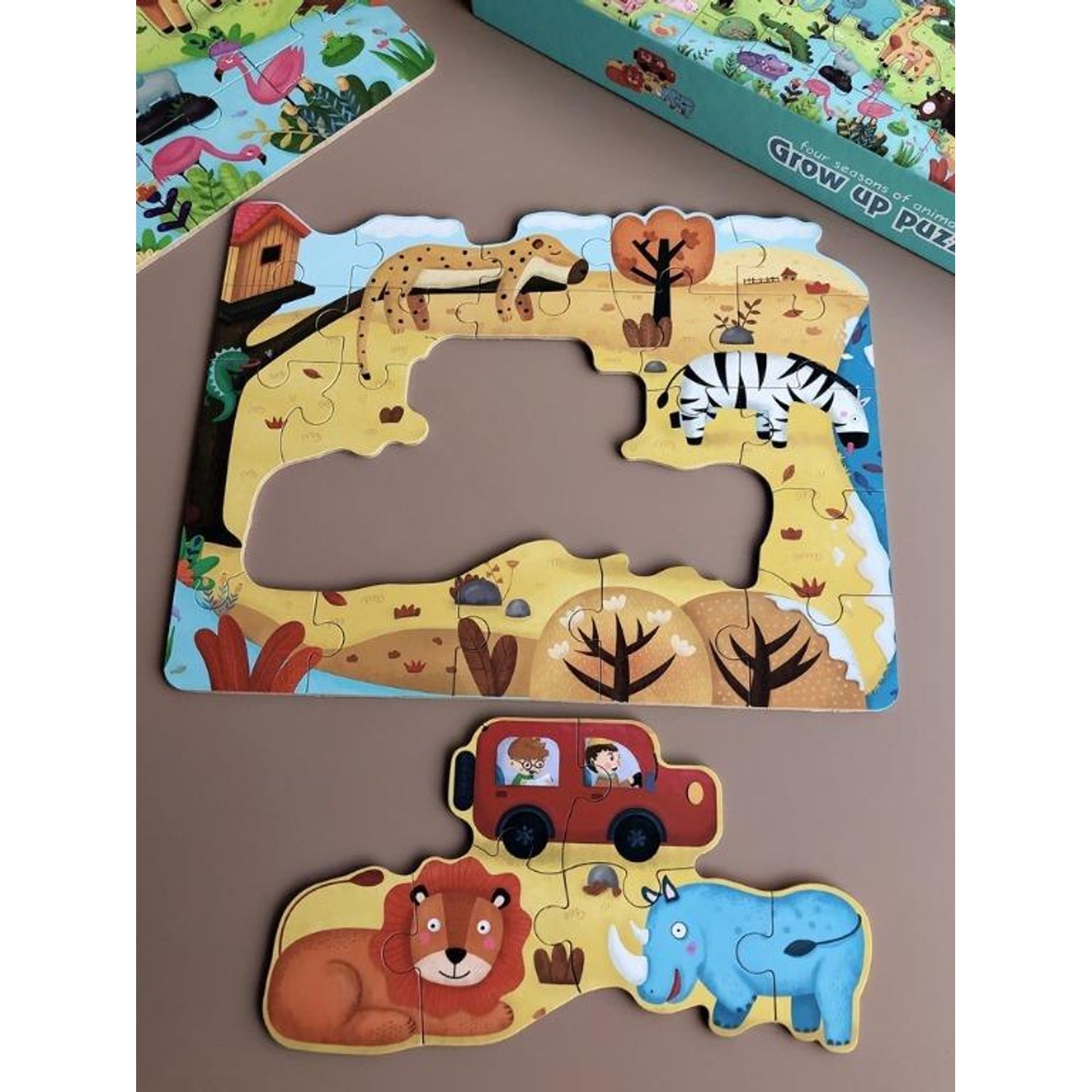 Puzzle 4 in 1 Sezoanele Animalelor , 94 piese fotografia produsului
