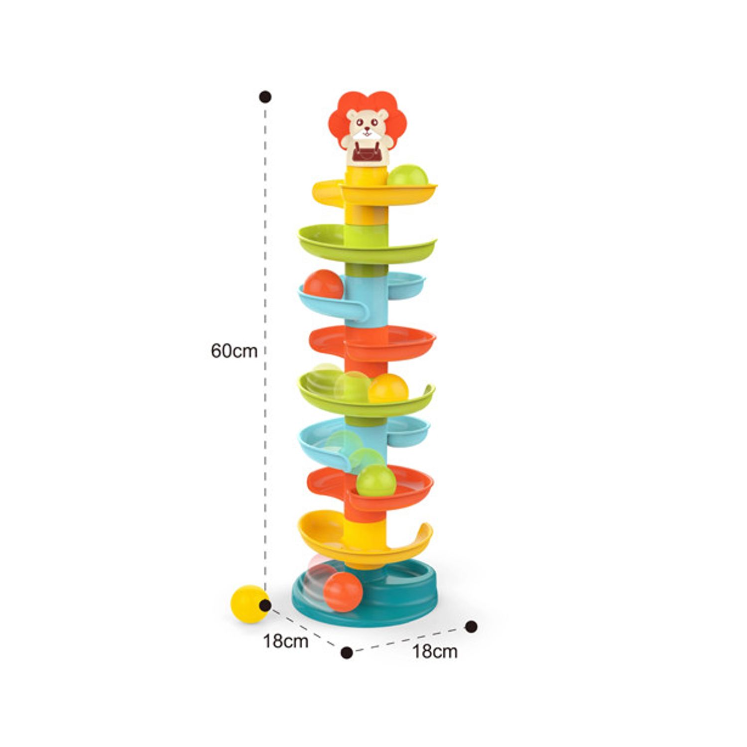 Joc interactiva educational cu bile pentru bebelusi, 60 cm fotografia produsului