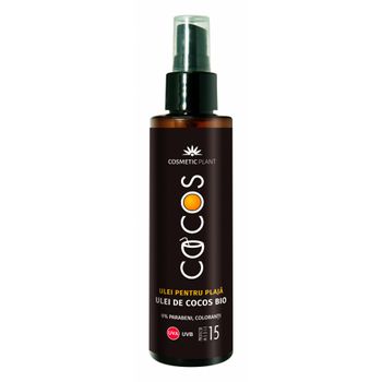 Ulei Spray de plaja Cosmetic Plant cu ulei de cocos bio SPF 15, 150 ml Cosmetic Plant