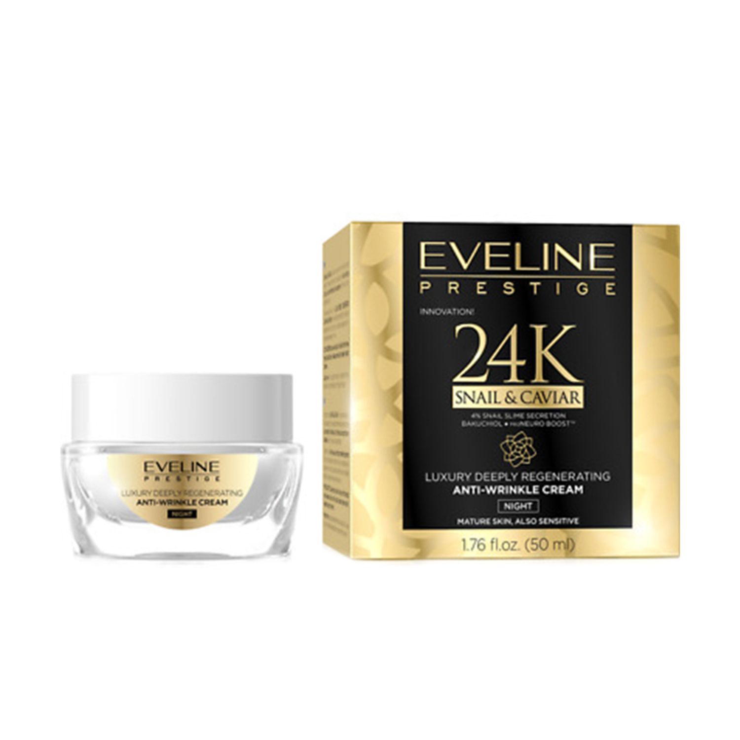 Crema antirid de noapte Eveline Prestige, 50 ml fotografia produsului