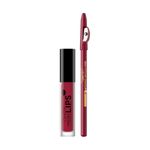 Set ruj lichid mat si creion contur Eveline Oh! My Lips 05 Red Passion fotografia produsului