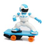 Robot interactiv pe skateboard cu telecomanda, lumini si sunete fotografia produsului