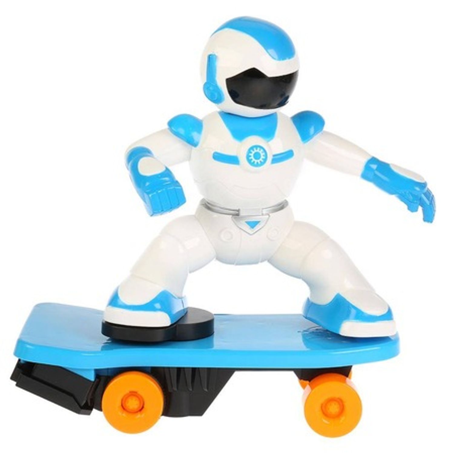 Robot interactiv pe skateboard cu telecomanda, lumini si sunete fotografia produsului View 2 L
