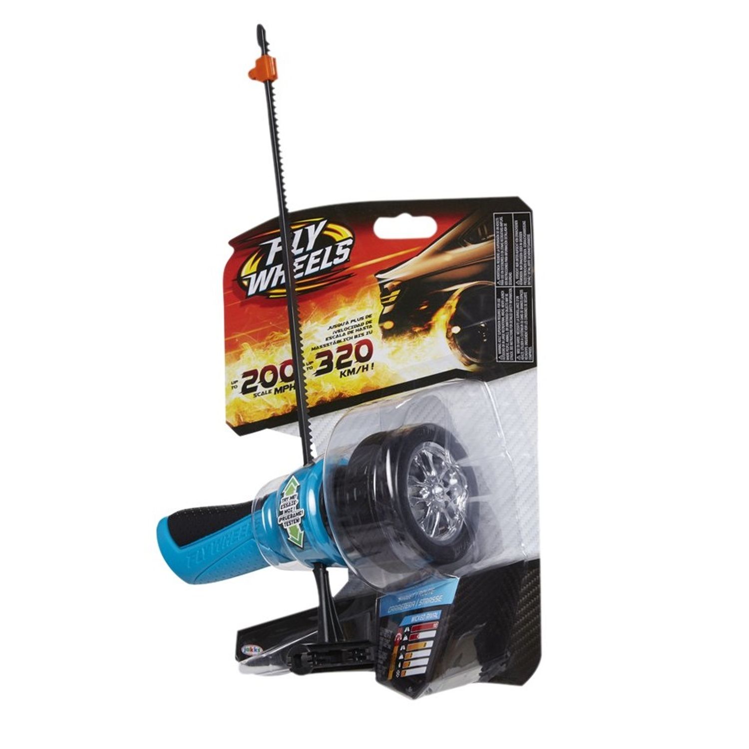 Jucarie Fly Wheels 1 Tyre Ejector Street Wicked Rival, albastru fotografia produsului