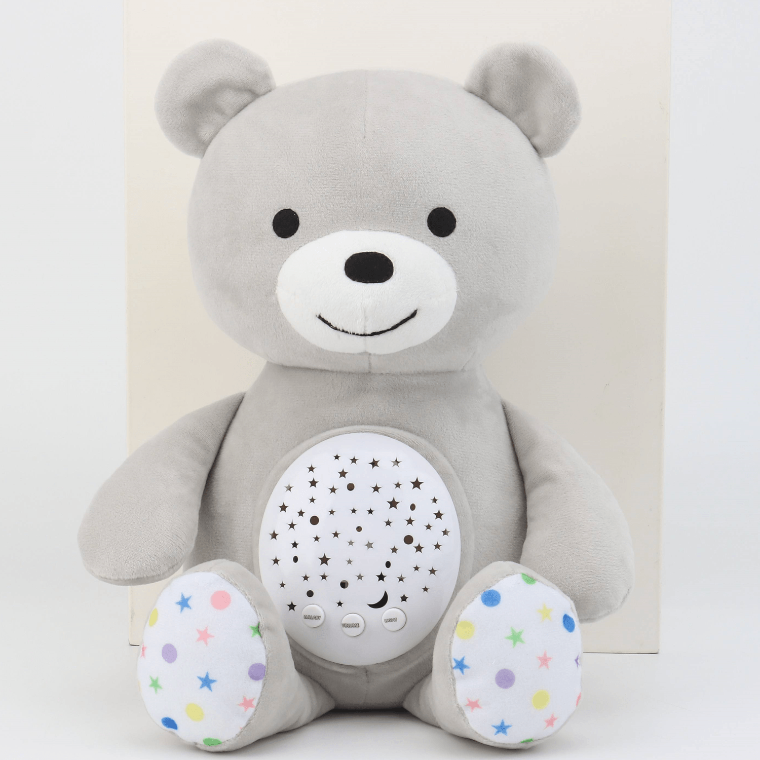 Jucarie de plus Teddy Sunki cu proiector, 30 cm, gri fotografia produsului View 2 L