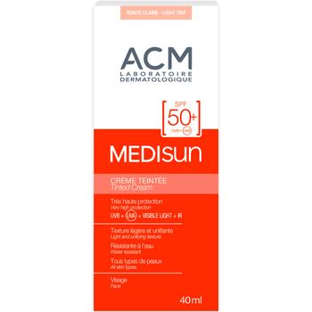 Crema colorata pentru protectie solara ACM Medisun SPF 50+ light tint, 40 ml ACM Laboratoire Dermatologique