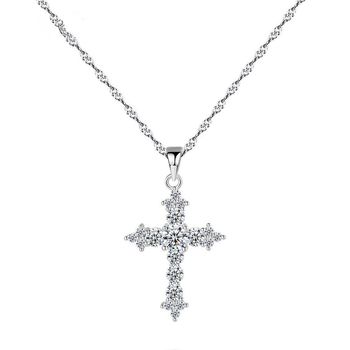 Colier din Argint Diamond Cross image