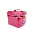 Cutie de bijuterii Secret Love din piele ecologica tip croco, eleganta,stil cufar, contine cheie,culoare rosie,15 cm, doty fotografia produsului View 2 S