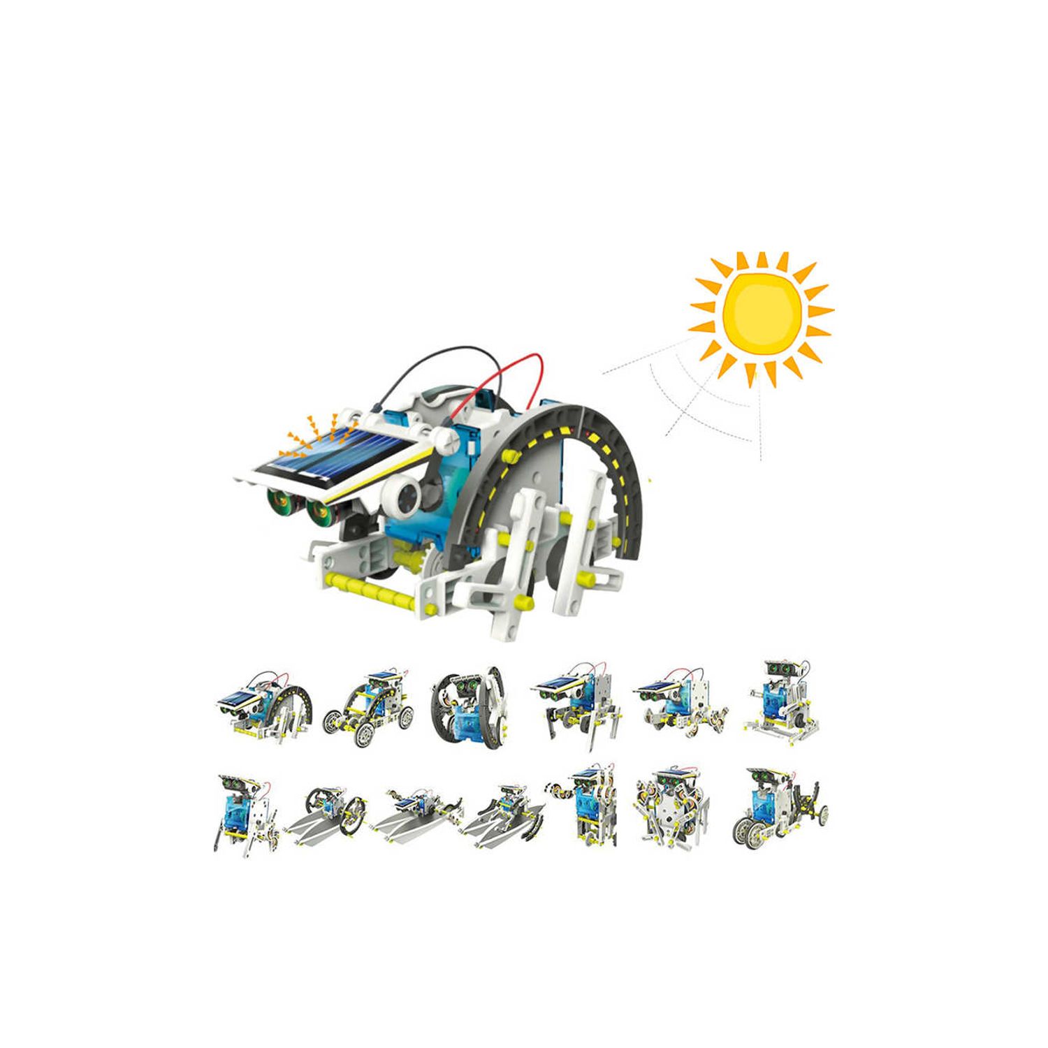 Kit robot educational 14 in 1 SolarBots, distractic, tehnic, instructiuni detaliate,190 componente, multicolor, Doty fotografia produsului View 3 L