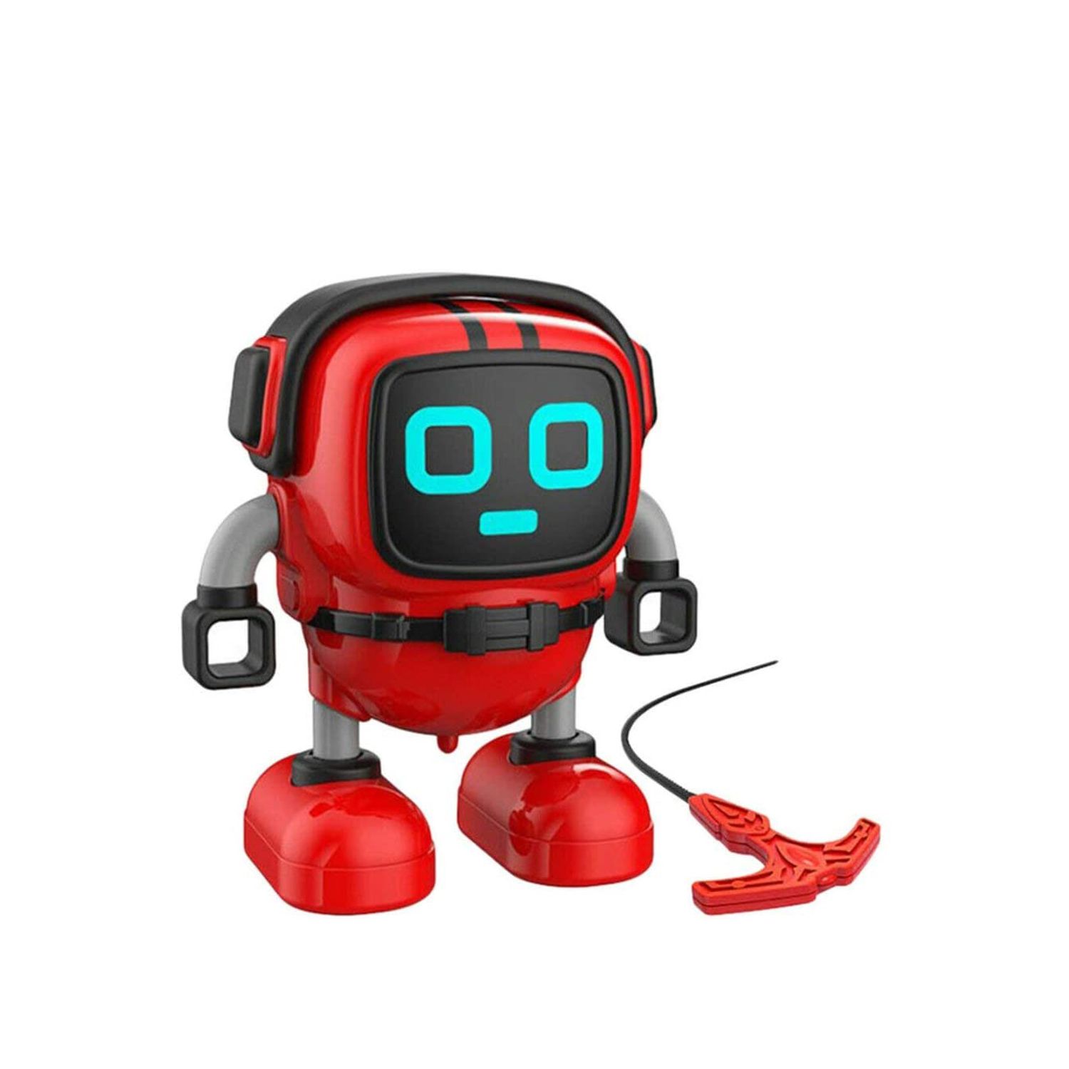 Robot Spin Mini RedBOT, detasabil, design modern, tip titirez, manual,interactiv, 10x9 cm, rosu, Doty fotografia produsului View 3 L