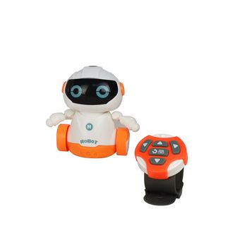Robot Follow Rob,cu telecomanda tip ceas, baterii incluse,design modern,efecte luminoase,alb,Doty