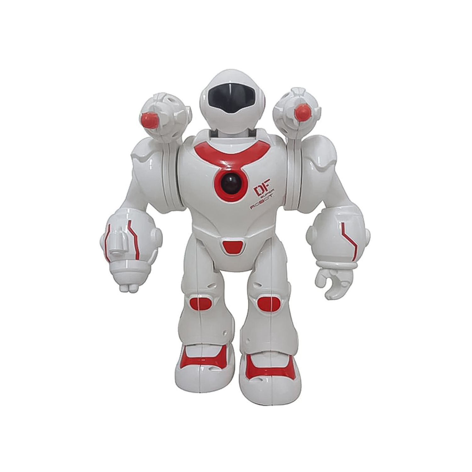 Robot inteligent , trage cu sageti, efecte luminoase si sonore, alb cu rosu, 24 cm , Doty fotografia produsului