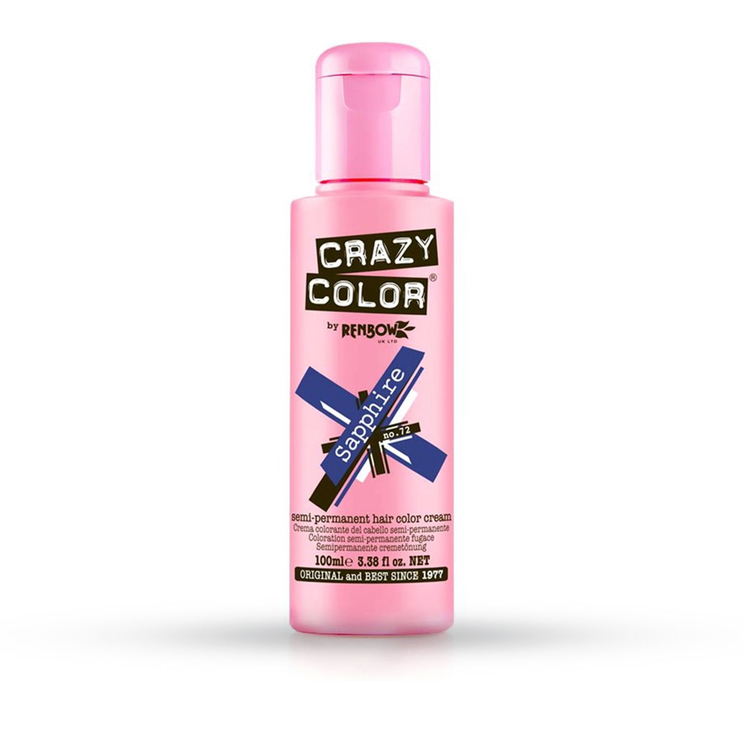 CRAZY COLOR - Vopsea semi-permanenta SAPPHIRE - no.72 - 100 ml fotografia produsului