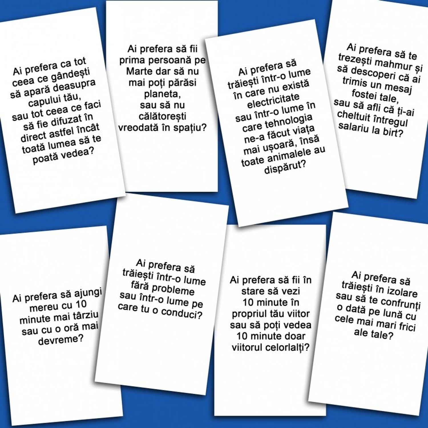 Joc de carti pentru petreceri - Ce ai prefera? Editia clasica, limba romana, pentru 2-20 jucatori fotografia produsului View 3 L