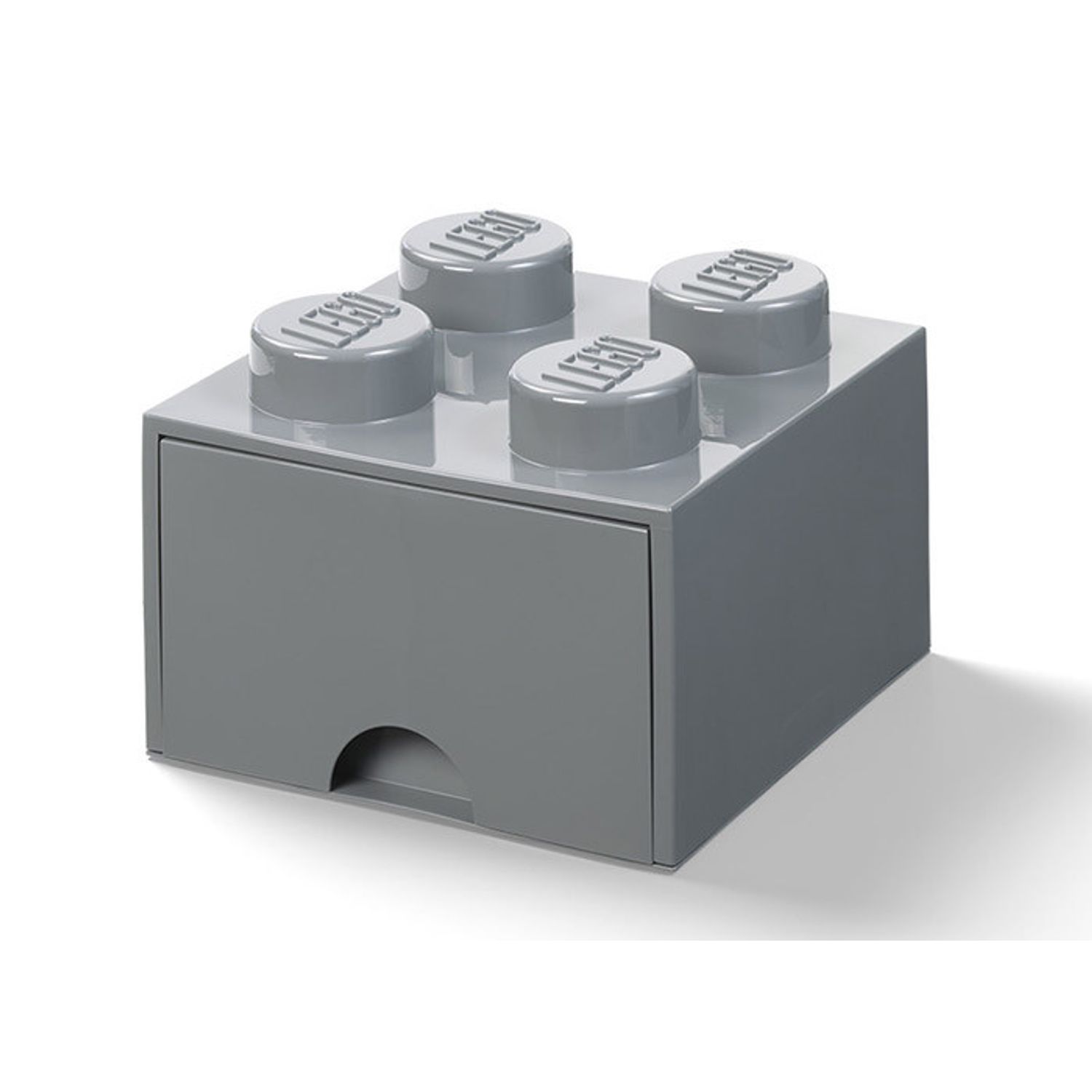 Cutie depozitare LEGO 2x2 cu sertar, gri inchis fotografia produsului