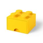 Cutie depozitare LEGO 2x2 cu sertar, galben fotografia produsului