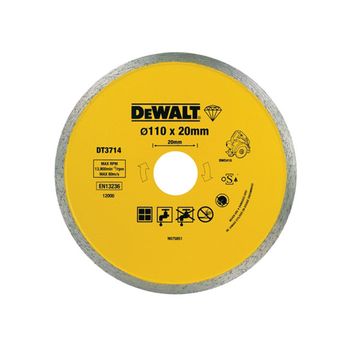 Disc diamantat Dewalt pentru placi ceramice 110x20mm DT3714-QZ DEWALT imagine noua 2022