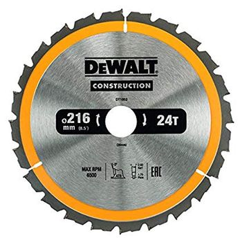 Disc pentru constructii 24dinti DeWalt 216x30mm DT1952-QZ DEWALT imagine noua 2022
