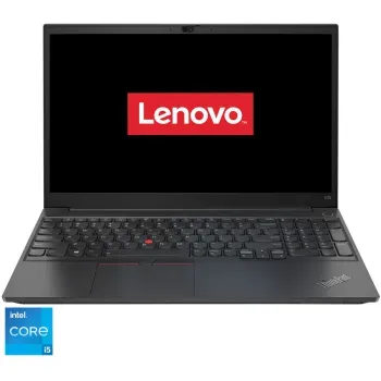 Laptop Lenovo ThinkPad E15 Gen 2 Intel Core i5-1135G7, 15.6″, Full HD, 16GB, 512GB SSD, Free DOS, Black elefant.ro imagine noua 2022