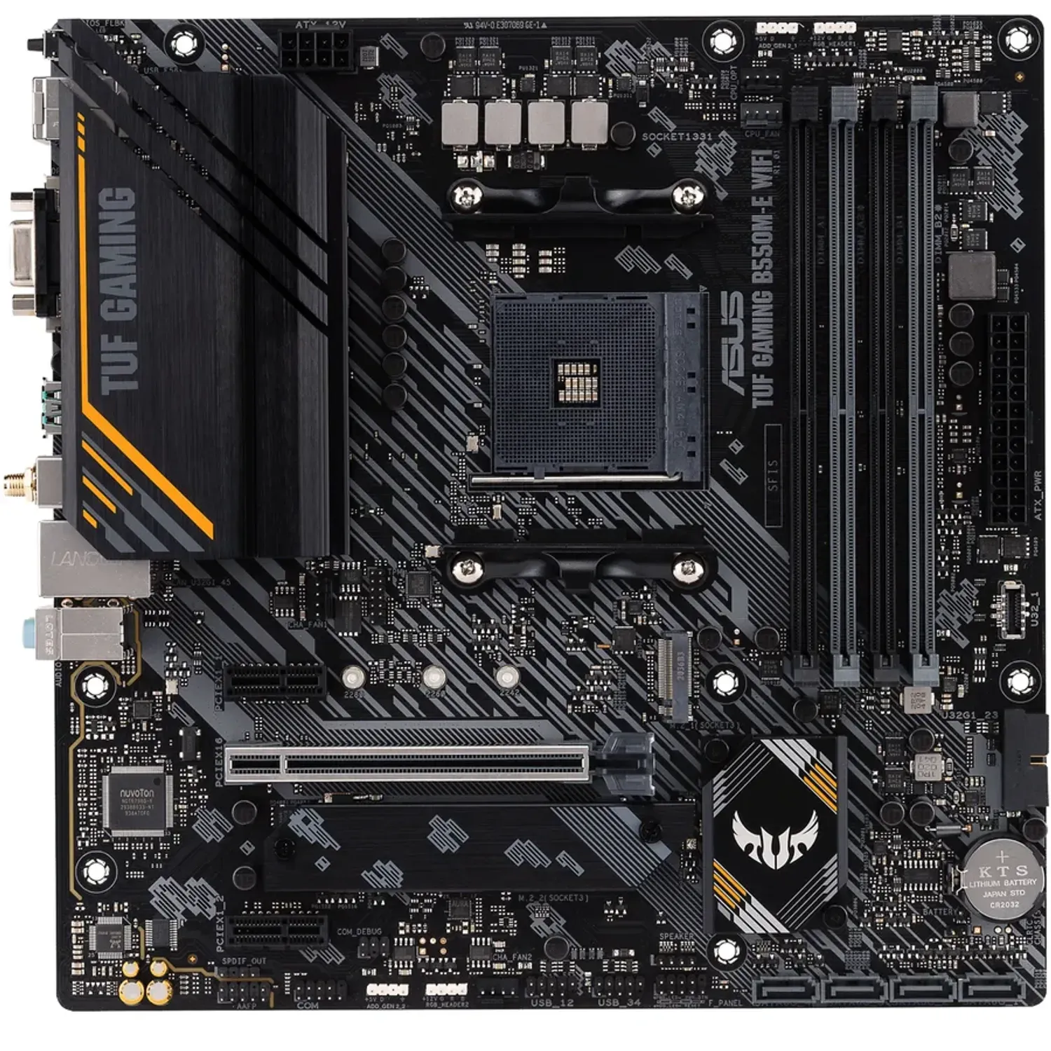 Placa de baza TUF GAMING B550M-E, socket AM4 fotografia produsului View 2 L