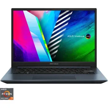 Laptop ultraportabil ASUS Vivobook Pro 14 OLED M3401QC AMD Ryzen™ 7 5800H, 14”, 16GB, ® RTX™ 3050, No OS, Quiet Blue ASUS imagine noua 2022