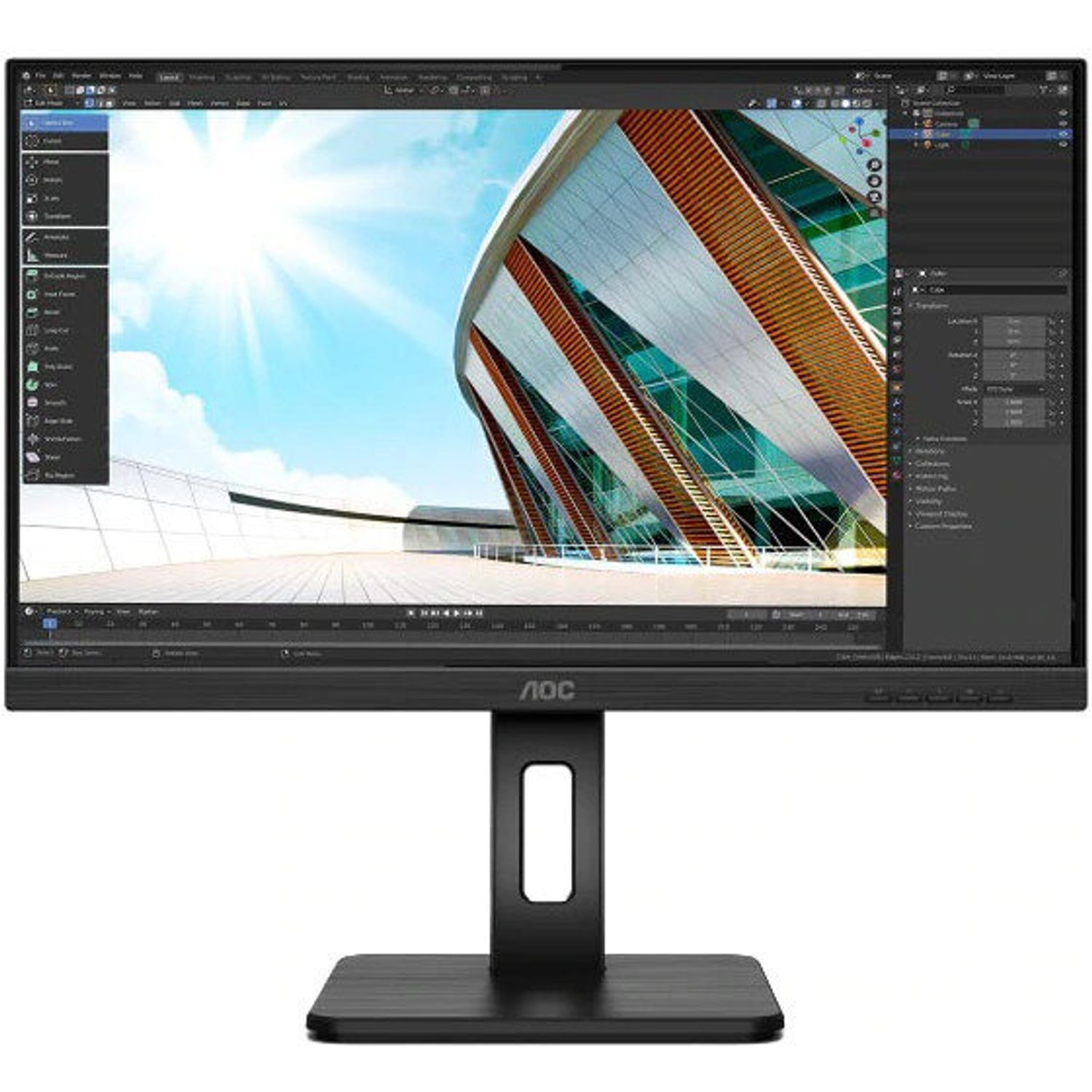 Monitor LED AOC 24P2Q 23.8 inch 4 ms Negru 75 Hz fotografia produsului