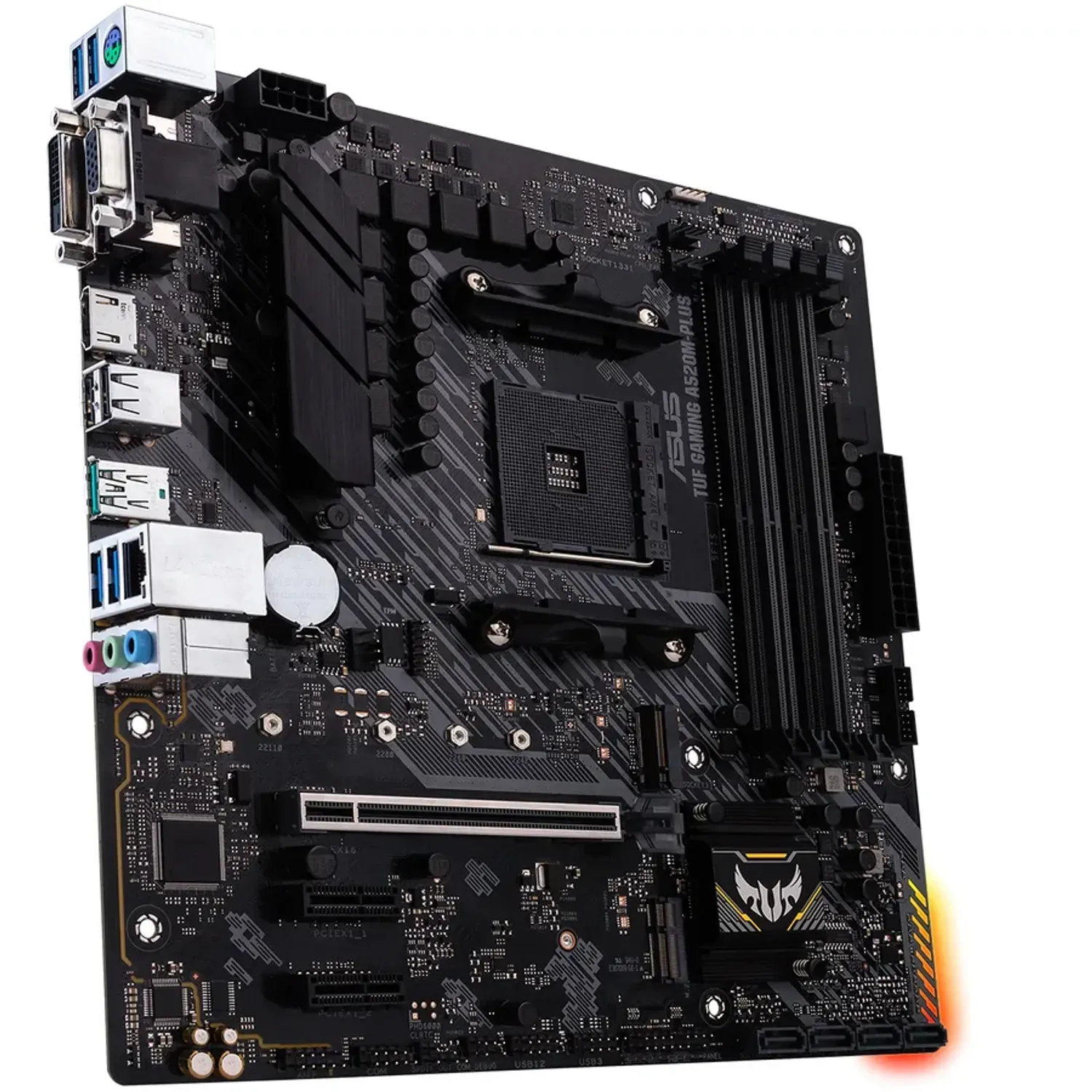 Placa de baza Asus TUF GAMING A520M-PLUS, Socket AM4 fotografia produsului View 2 L