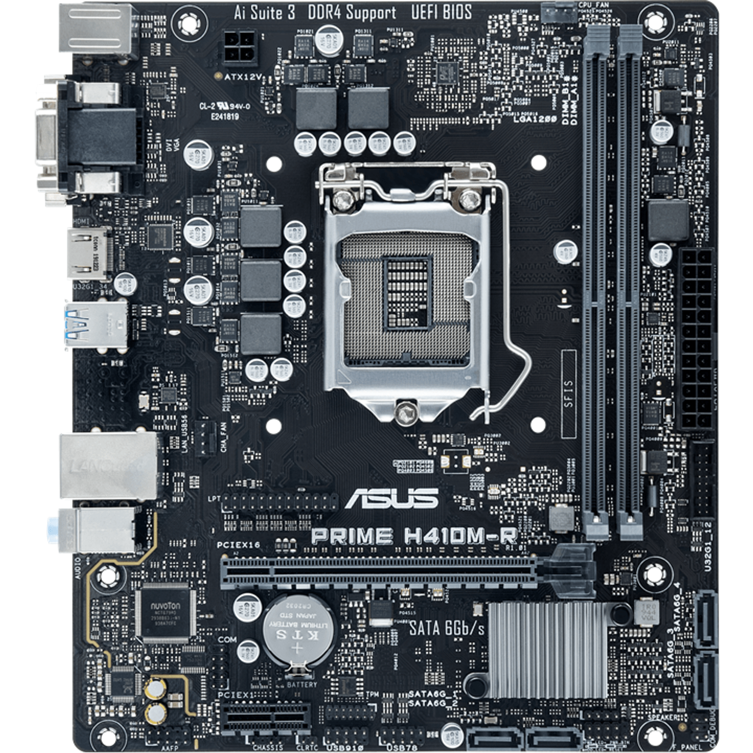 Placa de baza H410M-R-SI, LGA 1200 fotografia produsului View 2 L