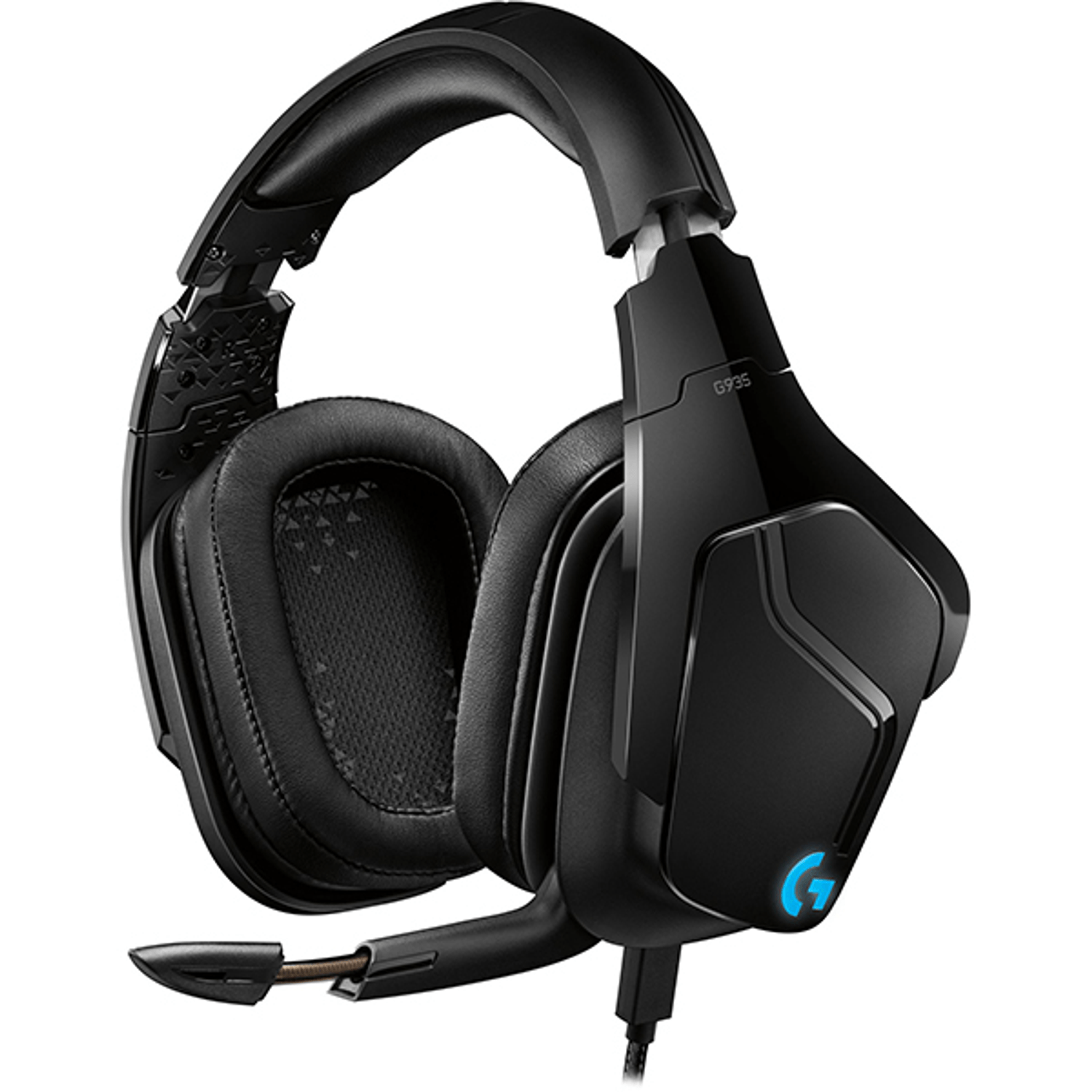 Casti gaming wireless Logitech G935 RGB Lightsync, surround 7.1, multiplatforma, Negru fotografia produsului