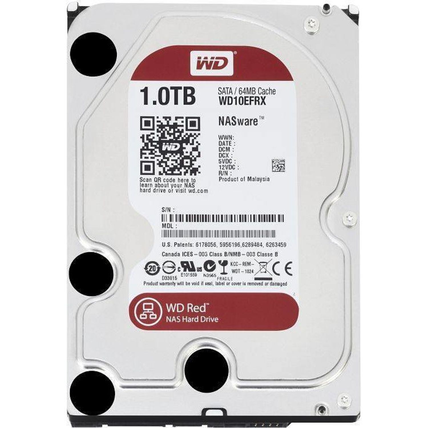 HDD 1TB RED, Serial ATA3, IntelliPower WD10EFRX fotografia produsului