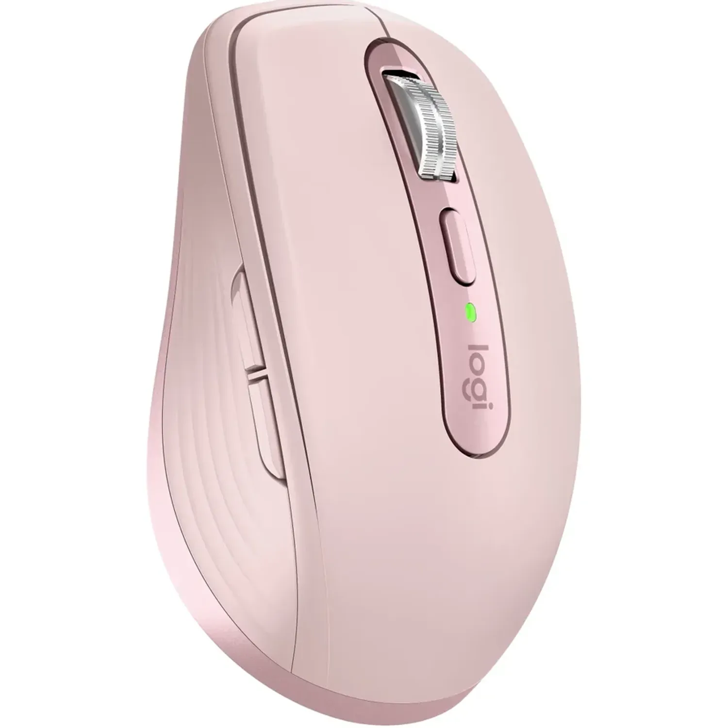 Mouse wireless Logitech MX Anywhere 3, 2.4GHz&Bluetooth, Scroll MagSpeed, Multidevice, USB-C, Rose fotografia produsului View 2 L
