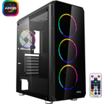 Carcasa PC Acrux, RGB, fara sursa, ATX, Middle Tower, Black fotografia produsului