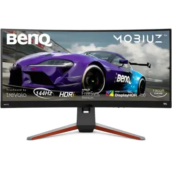 Monitor BenQ EX3415R 144Hz, IPS, 34 inch, Ultra Wide, WQHD, 2ms, HDR, HDMI, DisplayPort, Curbat, Negru BenQ imagine noua 2022