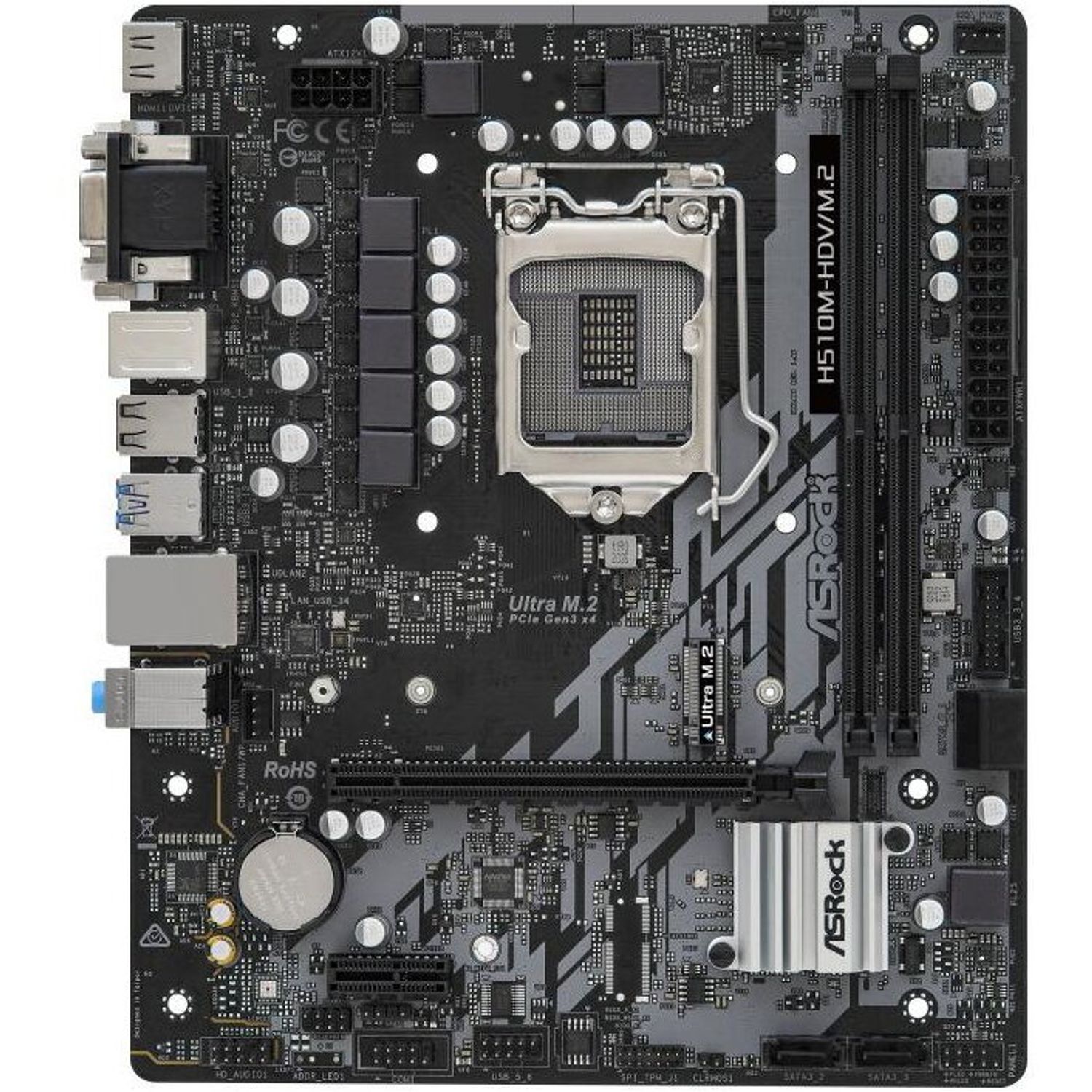 Placa de baza H510M-HDV/M.2 D4 LGA 1700 fotografia produsului View 2 L