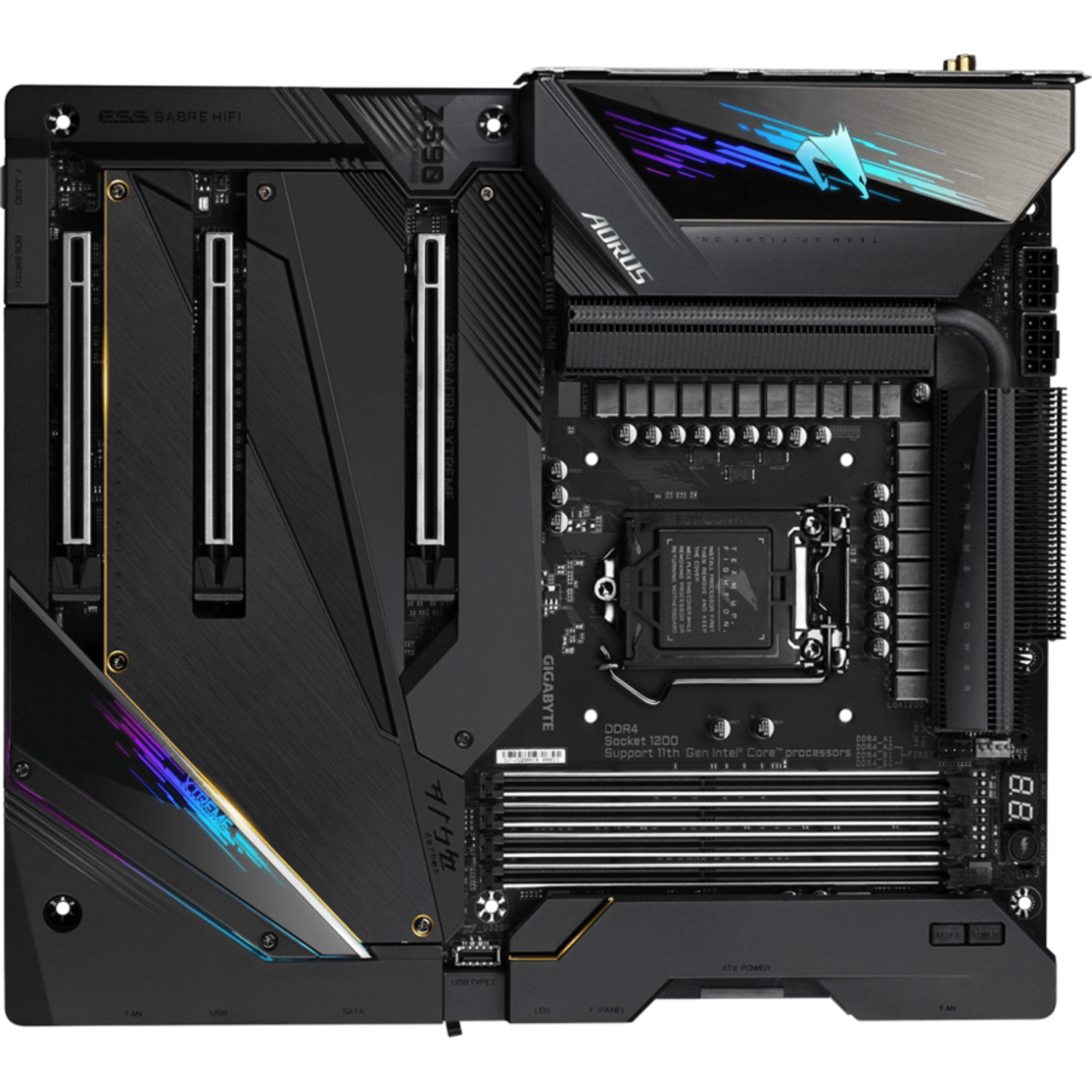Placa de baza Z590 AORUS XTREME, LGA 1200 fotografia produsului View 2 L
