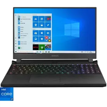 Laptop GIGABYTE Gaming 15.6” AORUS 15P KD, FHD 240Hz, Intel® Core™ i7-11800H, 16GB, RTX 3060 6GB, Win 10 Home, Black elefant.ro imagine noua 2022