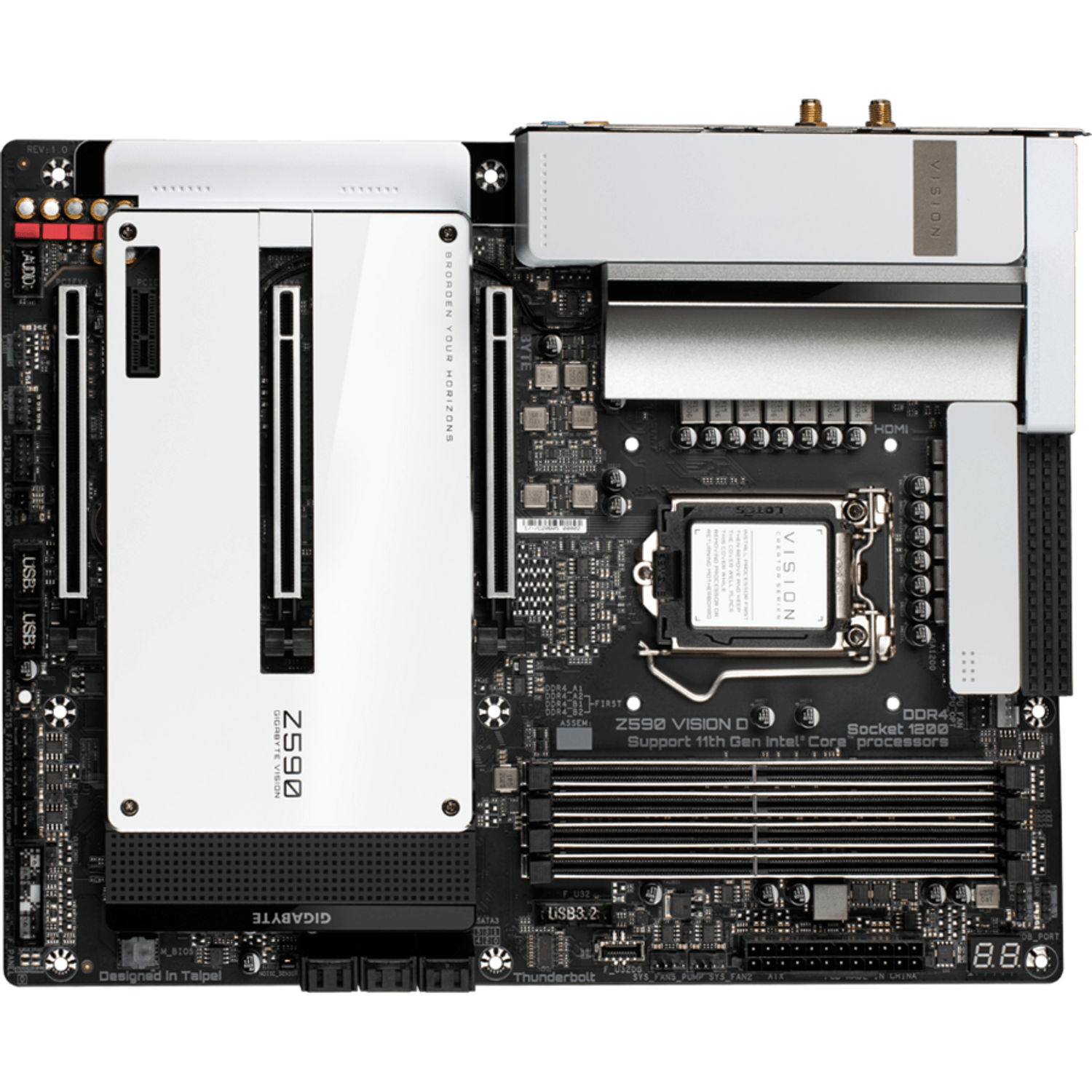 Placa de baza Z590 VISION D, LGA 1200 fotografia produsului View 2 L